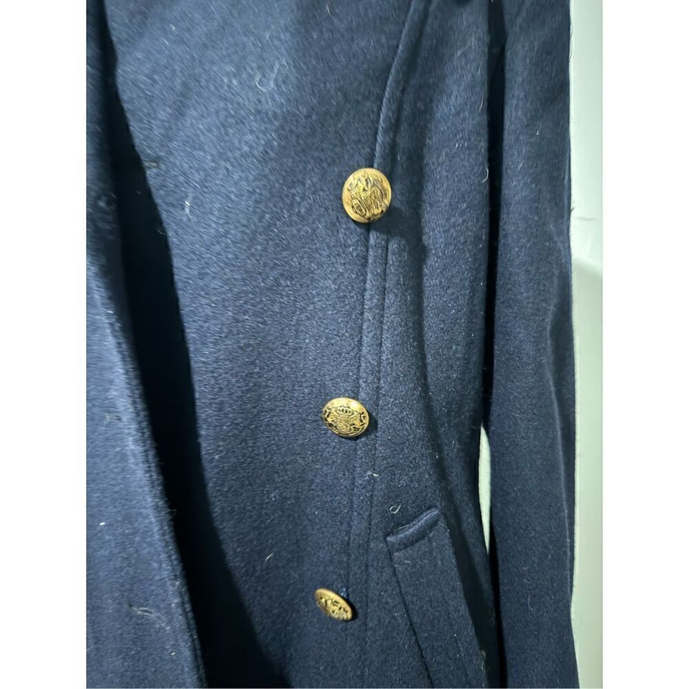 Braetan blue coat wool blend gold buttons 8 - Picture 3 of 11